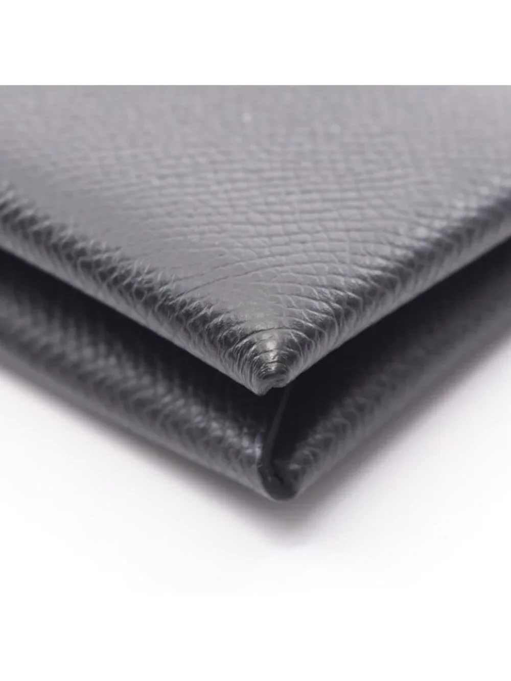 Hermes Coin Case Calvi Black Leather